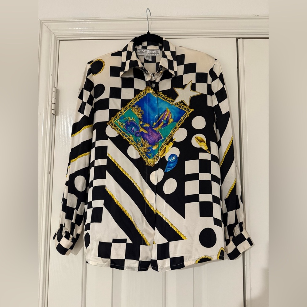 Vintage Starington Silk Printed Blouse